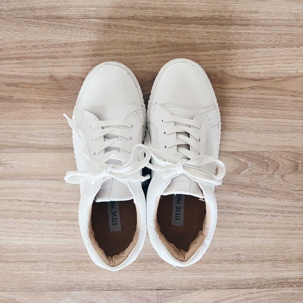 Steve Madden White Sneakers Size 8